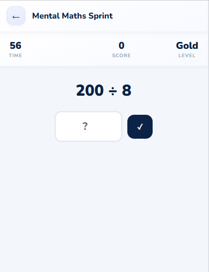 Mental Maths Sprint